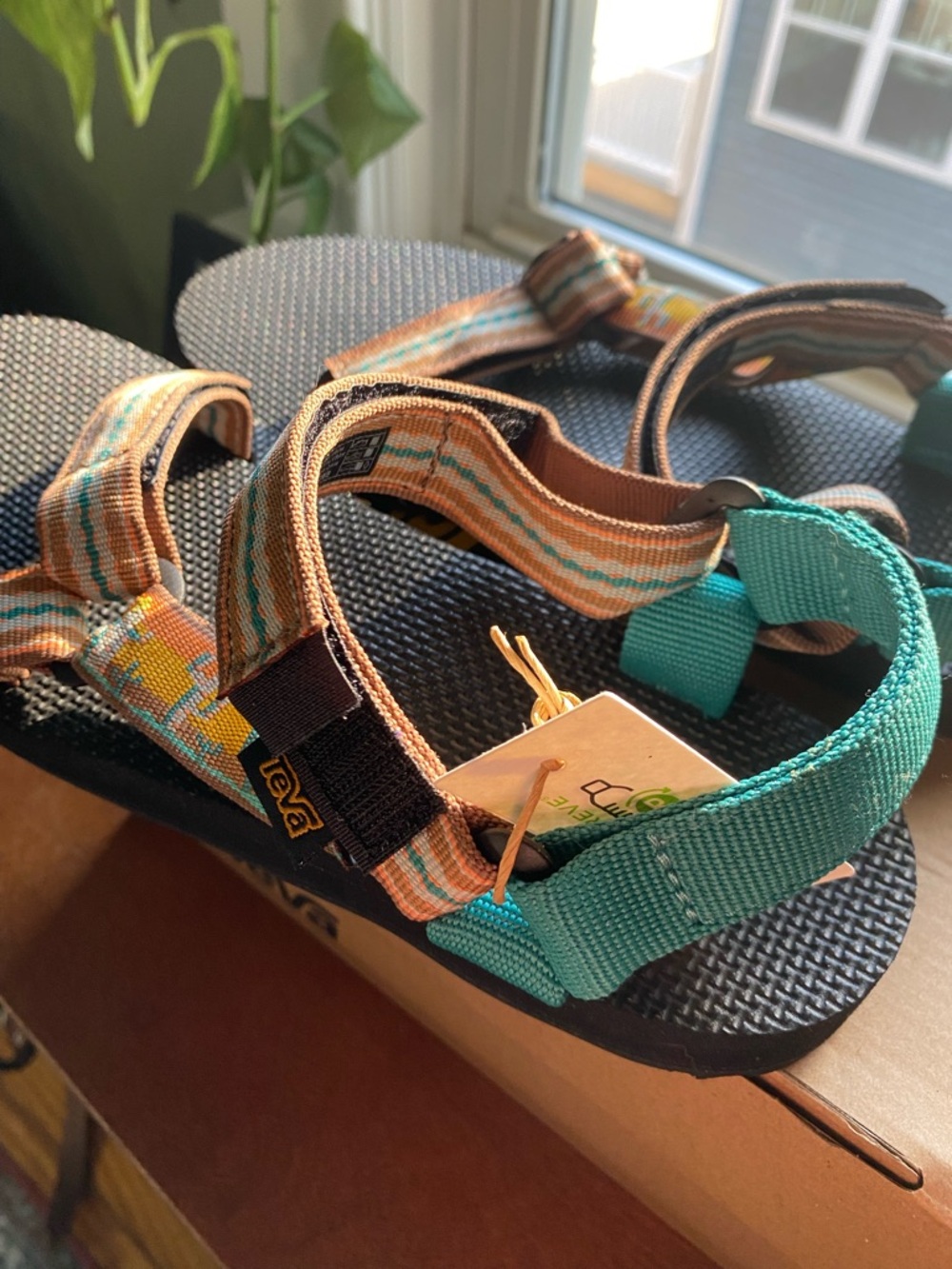 Teva Women's Original Universal Sandals in Black, Brown & Teal - Picture 6 of 8